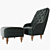 Elegant Epoque Armchair 3D model small image 1