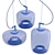 Brokis Double: LED Blown Glass Pendant 3D model small image 3