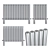 Sleek Steel Heating Radiator 3D model small image 2