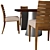 Saks Charm Dining Set: Italian Rationalism-inspired Elegance 3D model small image 2