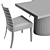 Saks Charm Dining Set: Italian Rationalism-inspired Elegance 3D model small image 7