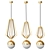 Scandi Gold Pendant Lamp: Minimalistic Elegance 3D model small image 3