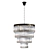 Elegant Crystal Pendant Lamp 3D model small image 1