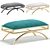 Elegant Cremona Bench: 3 Color Options 3D model small image 1