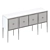 Elegant Nova Rectangular Credenza 3D model small image 4