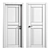 Sleek White Melinga Door 3D model small image 2