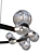 Sleek Black Bubble Chandelier - Modern Lighting 3D model small image 2