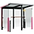 Sleek Smoking Pavilion & Valet Combo 3D model small image 1