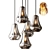 Arren Brass Pendant: Silver Teardrop Shades 3D model small image 1