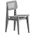 Vintage French Cane Dining Chair 3D model small image 2