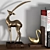 Artistic Decor Set: Sculptures, Books & Painting 3D model small image 8