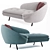 Contemporary Chaise Lounge Sofa 3D model small image 3