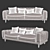 Elegant Kilim Neoclassic Sofa 3D model small image 2