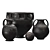 Antique Black Terracotta Vases 3D model small image 1