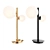 Hera Twin Globe Table Lamp: Elegant Gold Opal Design 3D model small image 1