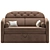 Compact Barcelona Latte Sofa 3D model small image 2