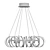 Sleek Aluminum Chandelier 3D model small image 2