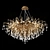 Elegant Nordic Gold Crystal Chandelier 3D model small image 1