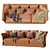 Elegant Leather Onda Sofa 3D model small image 6