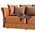 Elegant Leather Onda Sofa 3D model small image 1
