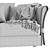 Elegant Leather Onda Sofa 3D model small image 4