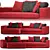 Sleek and Stylish: Minotti Leonard Sofa 3D model small image 1