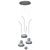 Modern Ceramic and Metal Lamp 3D model small image 3