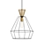 Elegant Black and Gold Pendant 3D model small image 1