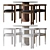 Elegant Pigreco Chair & Togrul Table: Tacchini's Finest 3D model small image 3