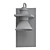 Elegant Dark Sky Outdoor Sconce 3D model small image 2