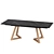 Sorrento Black Extendable Ceramic Top Table 3D model small image 1