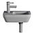 Sleek VitrA Integra Wall Basin 3D model small image 3