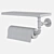 Sleek Wall Mount Paper Towel Holder 3D model small image 3