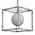 Elegant Bamboo Acrylic Pendant 3D model small image 2