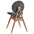 Elegant Circle Dining Chair 3D model small image 2