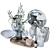 Elegant Bathroom Decor Set 3D model small image 1