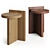 Versatile Taco Stool: Oak & Walnut 3D model small image 1