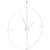 Minimalist Lacquer Wall Clock, 77cm 3D model small image 2