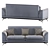 Luxurious Magnum Sofa Set | Elegant Design | High-Quality Fabric 3D model small image 3