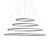 Elegant Ceiling Rings Pendant 3D model small image 2