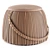 Ribbon Jetclass Pouf: Sleek, Modern Seating 3D model small image 5