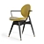 Elegant Circle Dining Chair: Overgaard & Dyrman 3D model small image 8