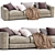 Luxury Flexform Asolo Sofa 3D model small image 1