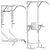 Versatile 3-in-1 Horizontal Bar Set 3D model small image 7