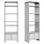 Modern Alta Bookcase: Stylish Storage Solution 3D model small image 3