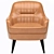 Elegant Caravel Armchair: Stylish, Comfortable, and Versatile 3D model small image 2