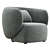 Sleek Swell Armchair - Grado Design 3D model small image 2