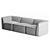 Flora Organic Modular Sofa 3D model small image 3