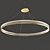 Luxury Brass and Glass Damien XL Pendant 3D model small image 2