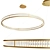 Luxury Brass and Glass Damien XL Pendant 3D model small image 4